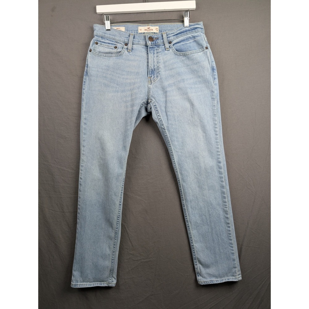 Hollister Epic Flex Skinny Fit Jeans Mens 29x30 Light Wash Blue